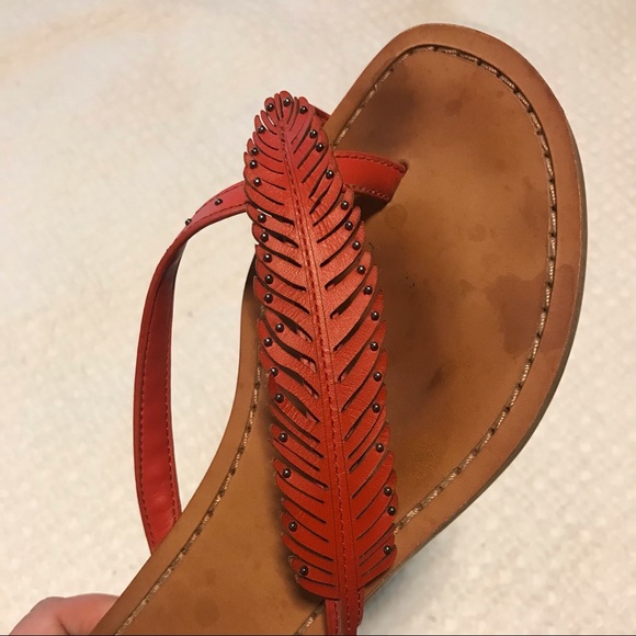 COACH Deni Feather Embellished Flat Sandal size 8/38 - Picture 7 of 7